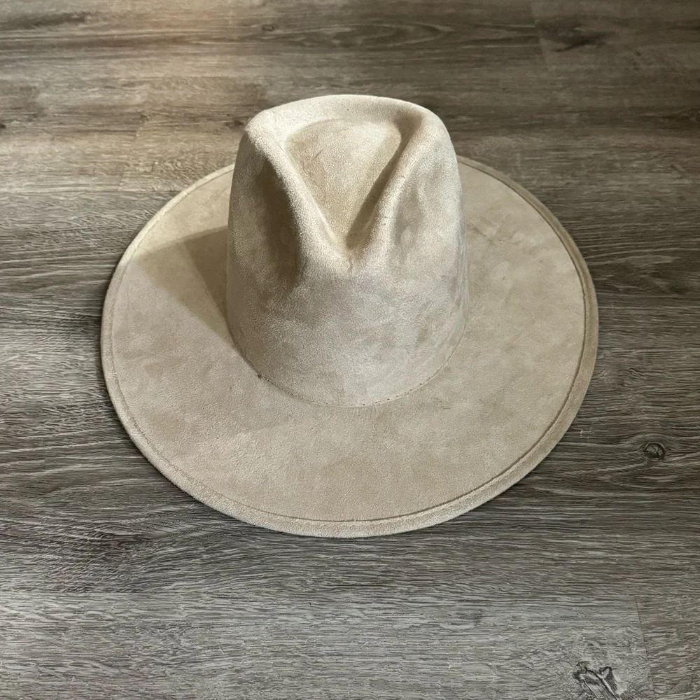 Texas Country Western Boots Authentic Suede Tan Flat Brim Cowboy Hat